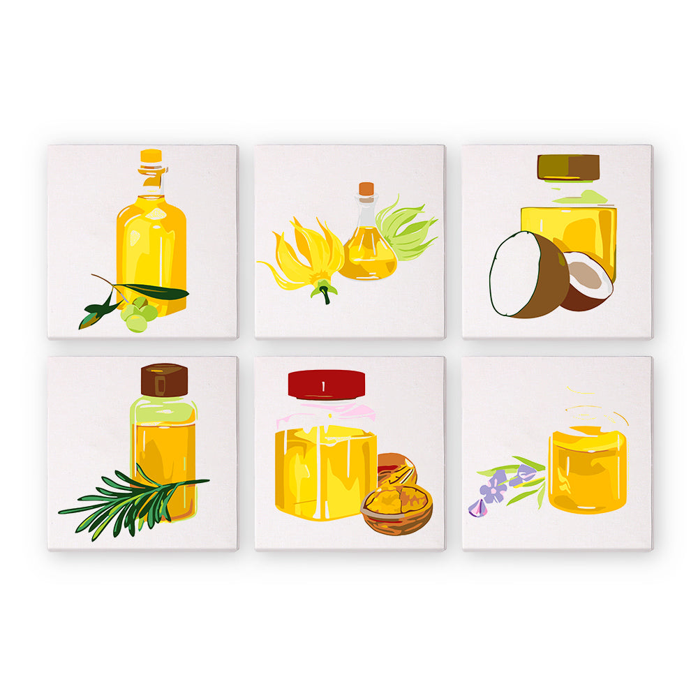 Nut Oil 6 Pieces Mini Paint by Numbers