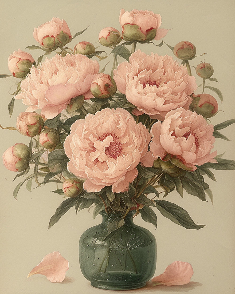 Peony Paint by Numbers – Happyforart.com