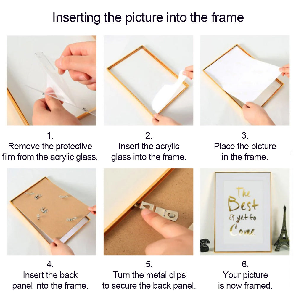 Premium Aluminium Picture Frame for Paint by Numbers - 4 Colors