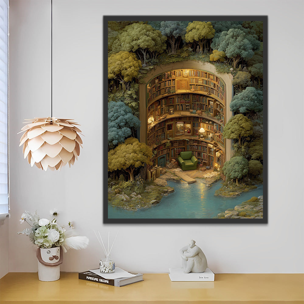 Primeval Forest Library Paint by Numbers