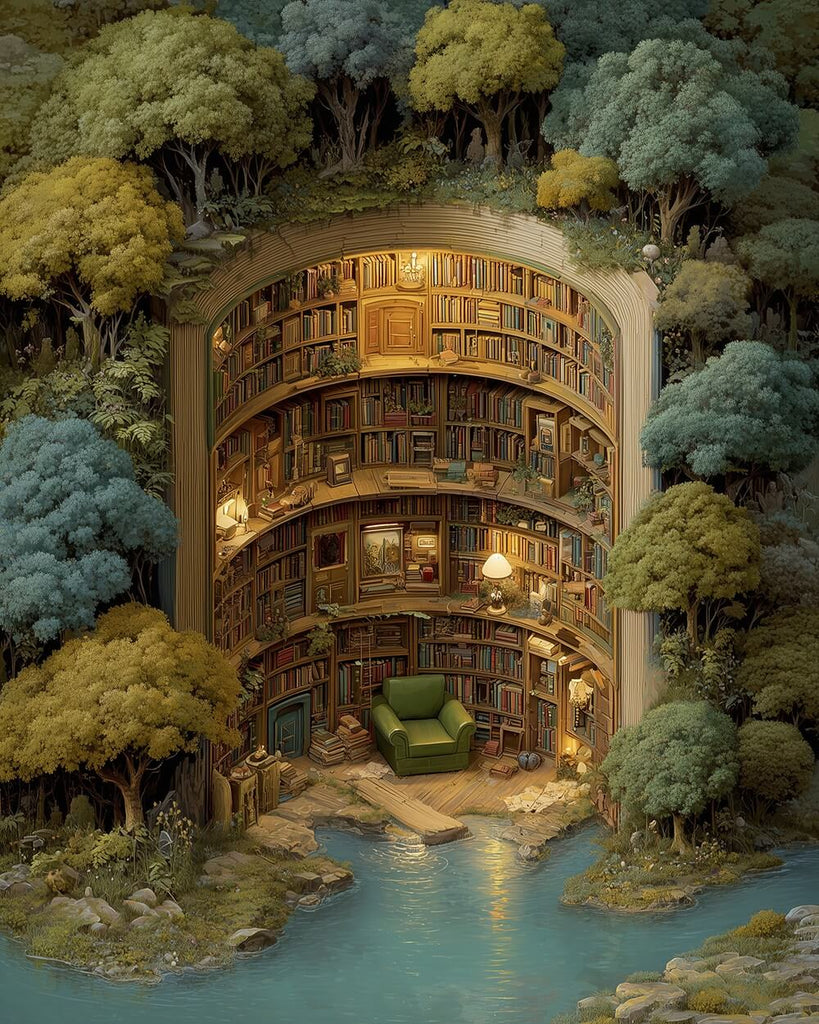 Primeval Forest Library Paint by Numbers