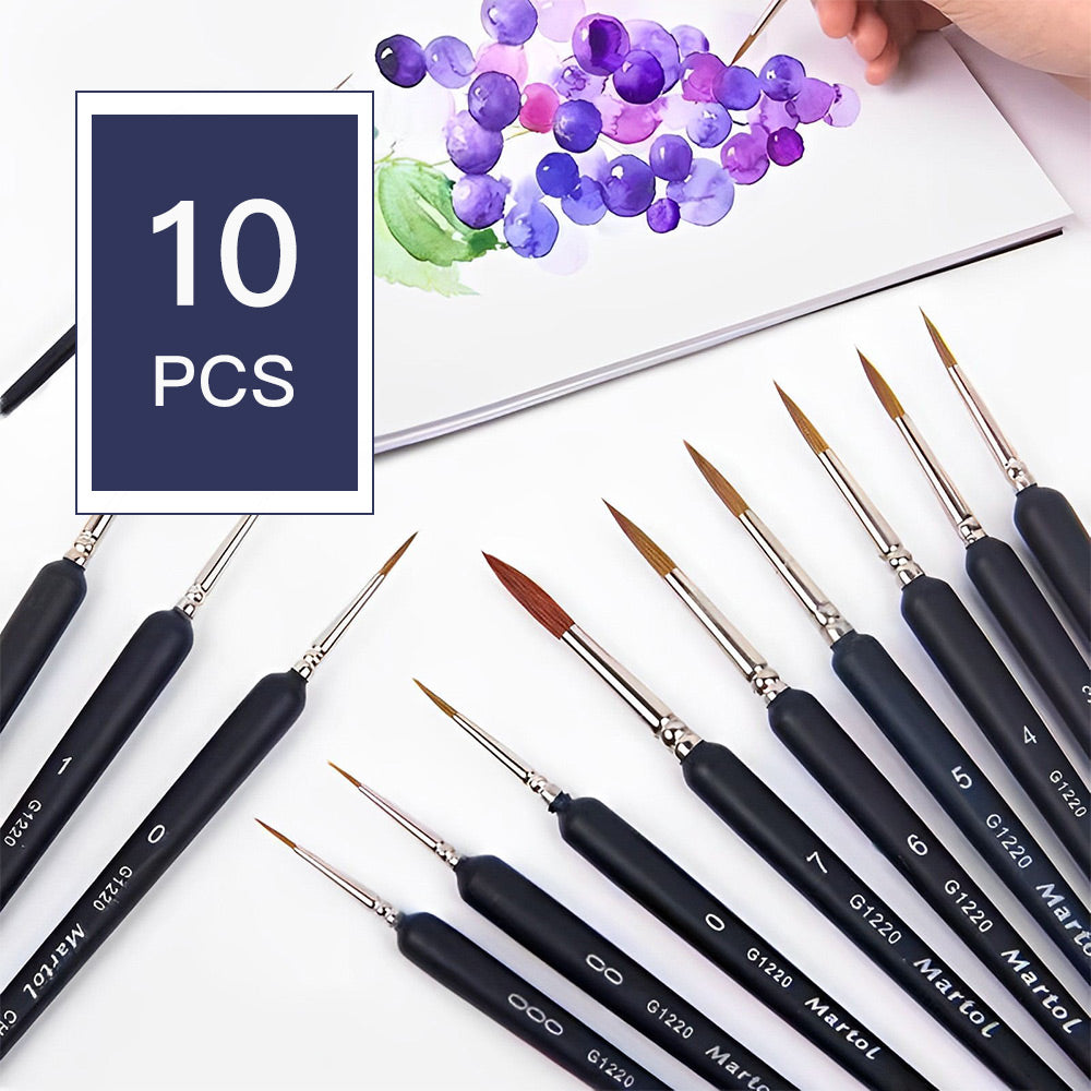 Professional Brush Set for Paint by Numbers - Different Sizes and Shapes