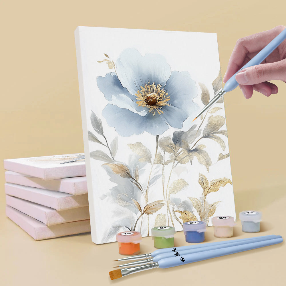 Pure Flowers and Feathers 6 Pieces Mini Paint by Numbers