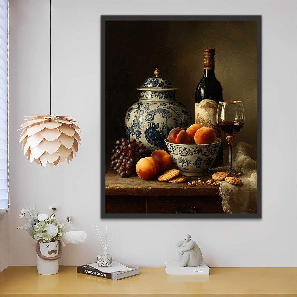 Red Wine and Porcelain Paint by Numbers