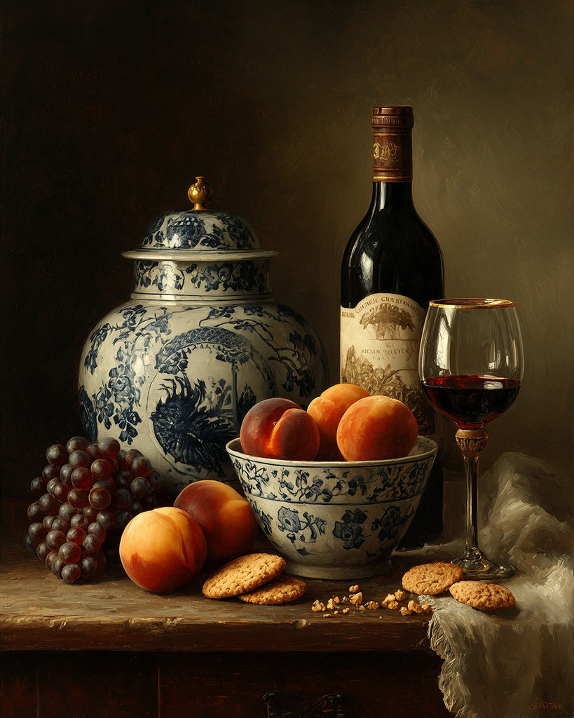 Red Wine and Porcelain Paint by Numbers