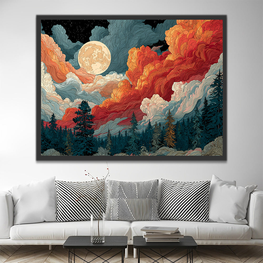 Rolling Sea of Clouds Paint by Numbers