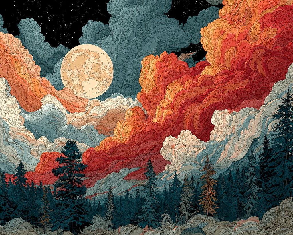 Rolling Sea of Clouds Paint by Numbers