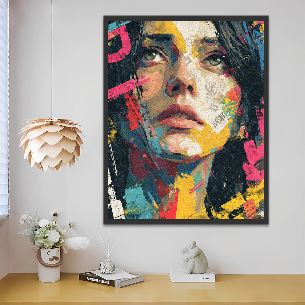 Sad Graffiti Woman Paint by Numbers