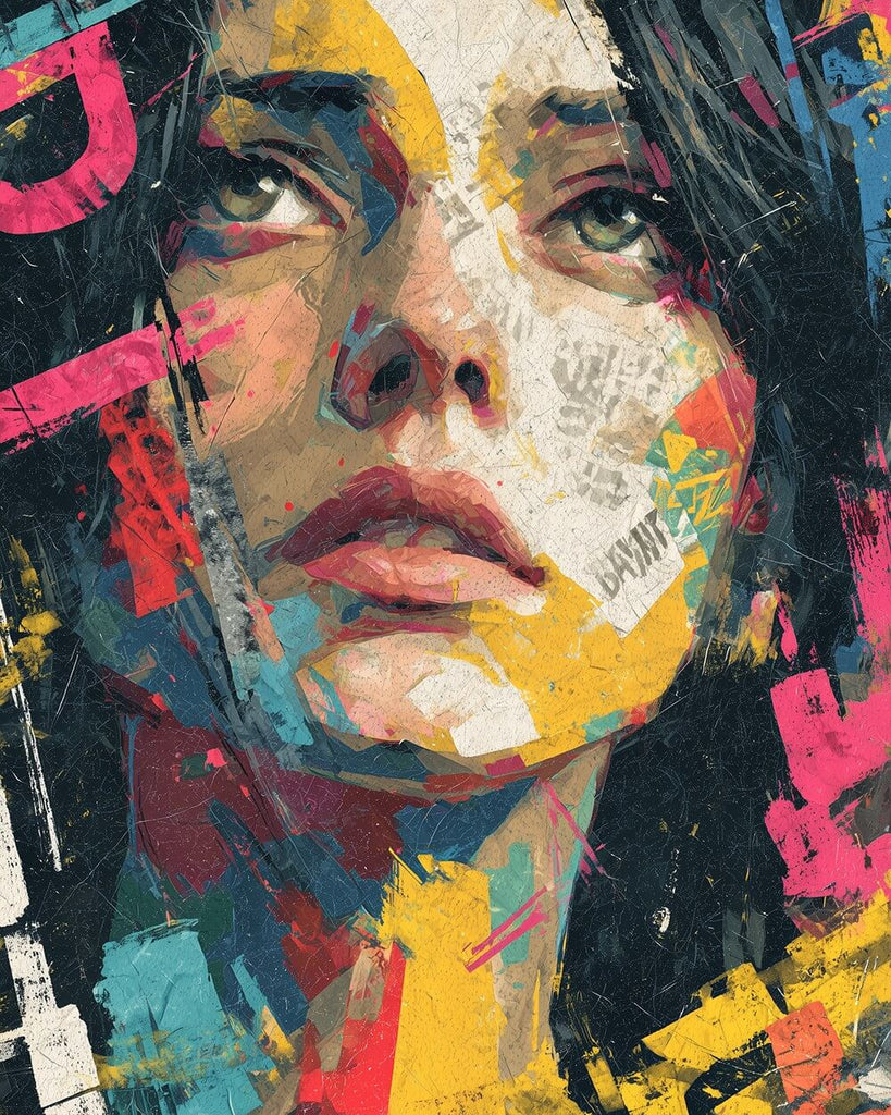 Sad Graffiti Woman Paint by Numbers