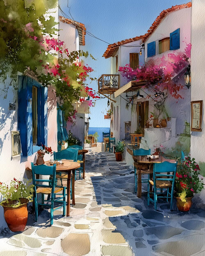 Seaside Alley Paint by Numbers