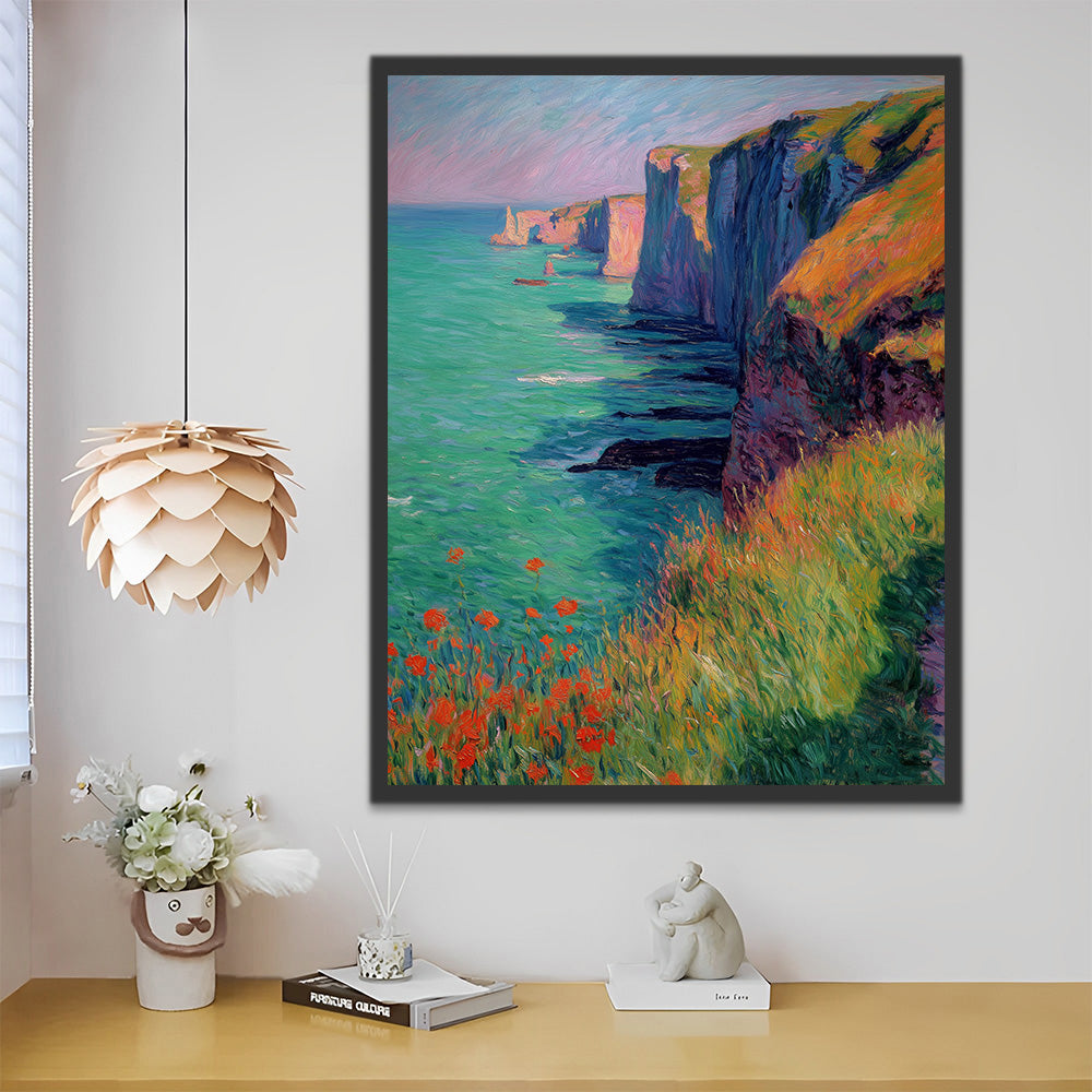 Seaside Cliffs and Weeds Paint by Numbers