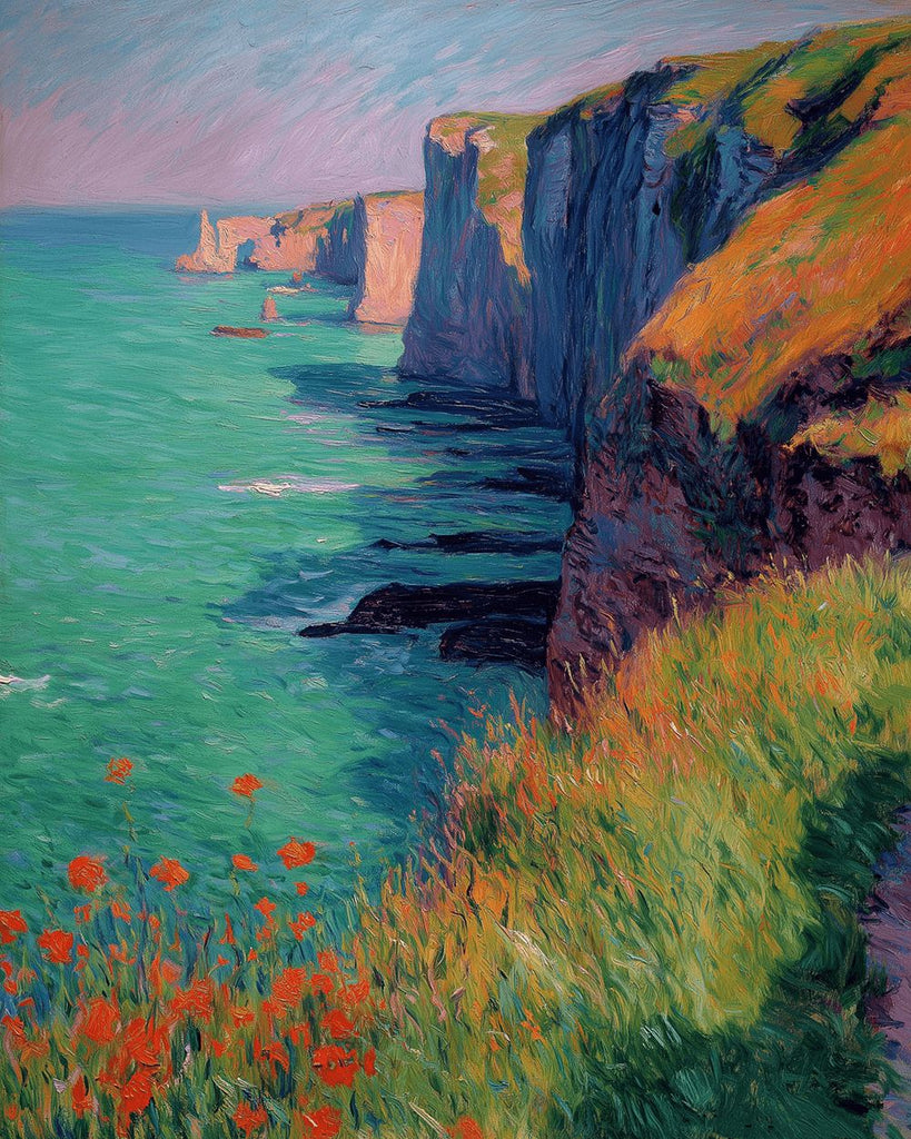 Seaside Cliffs and Weeds Paint by Numbers