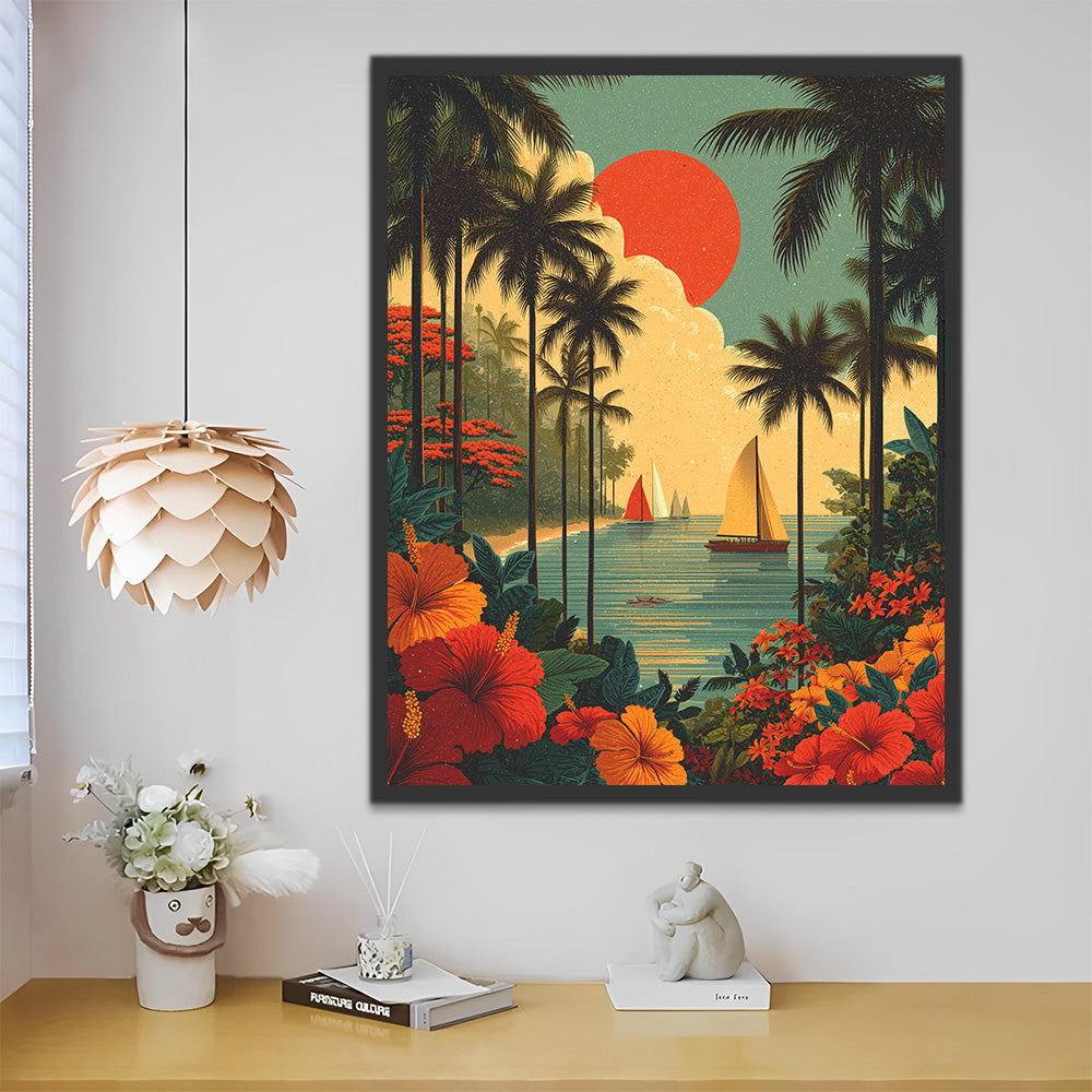 Seaside Jungle Paint by Numbers