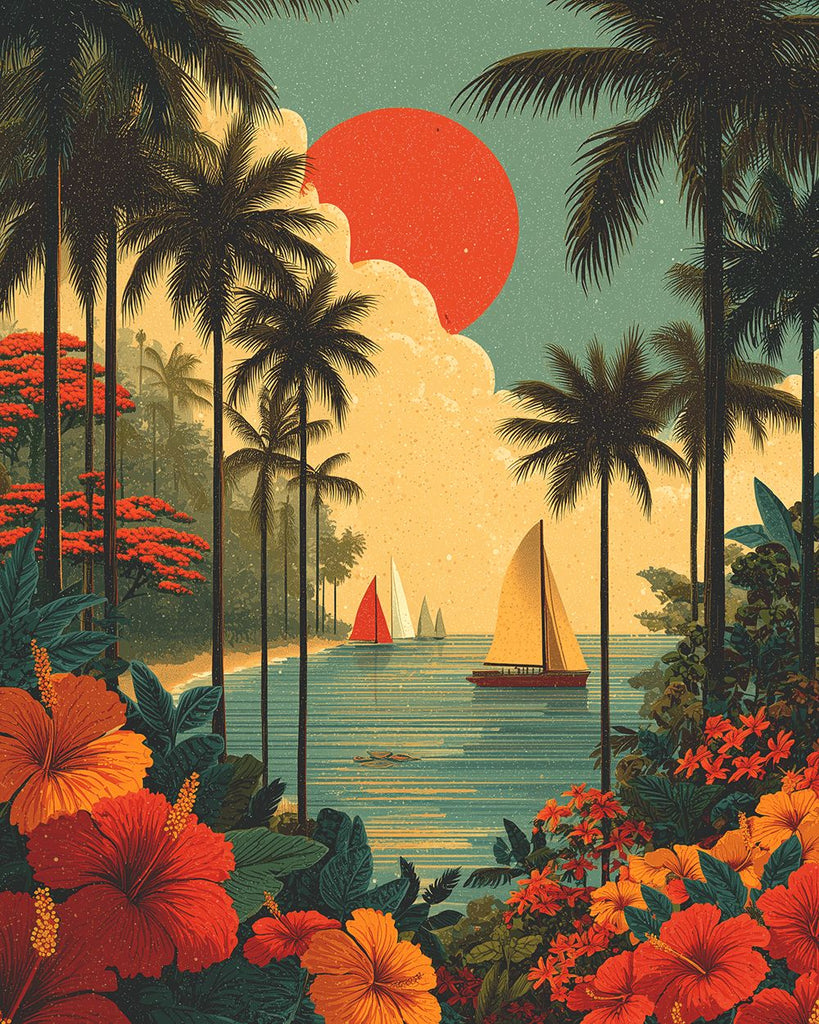 Seaside Jungle Paint by Numbers