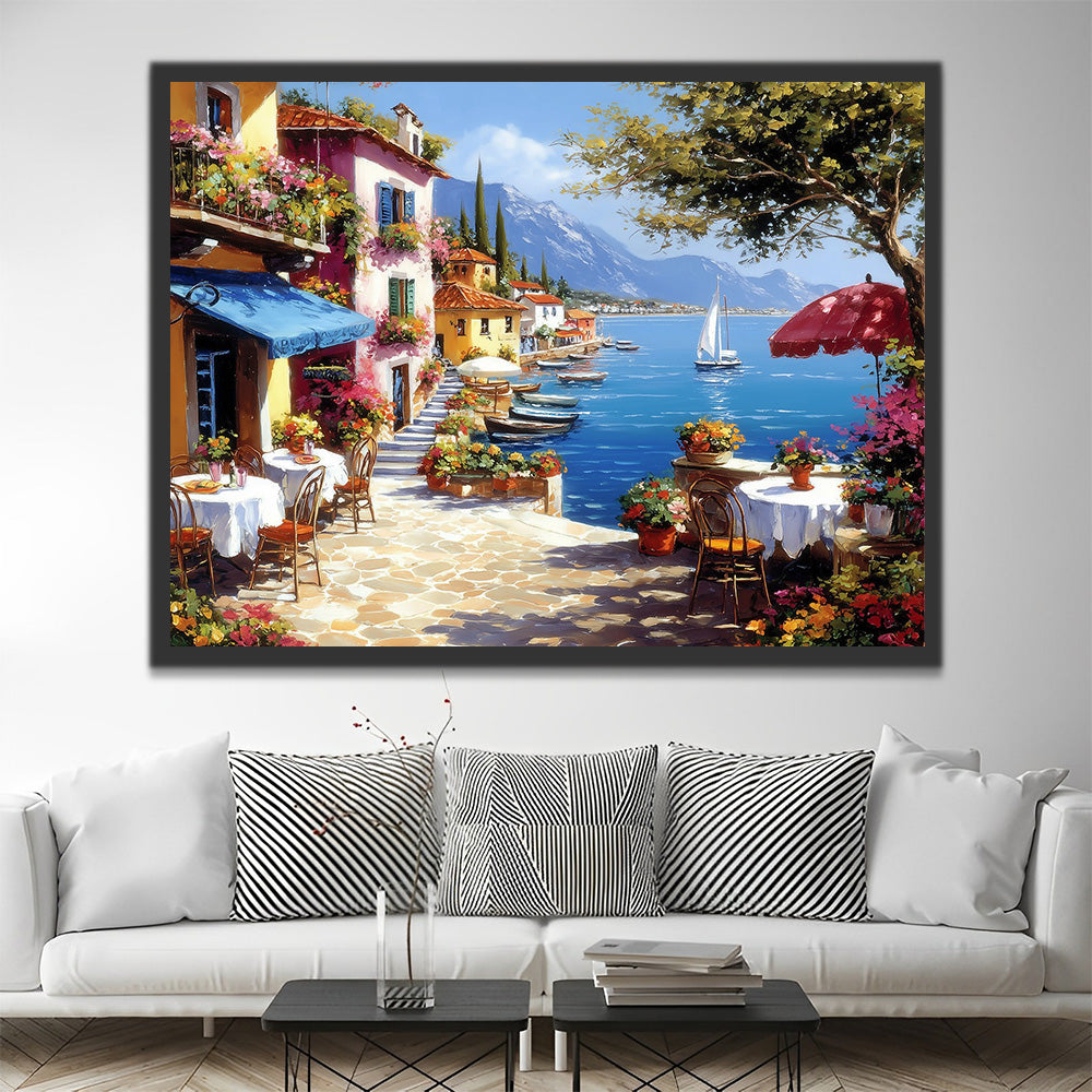 Seaside Restaurant Paint by Numbers