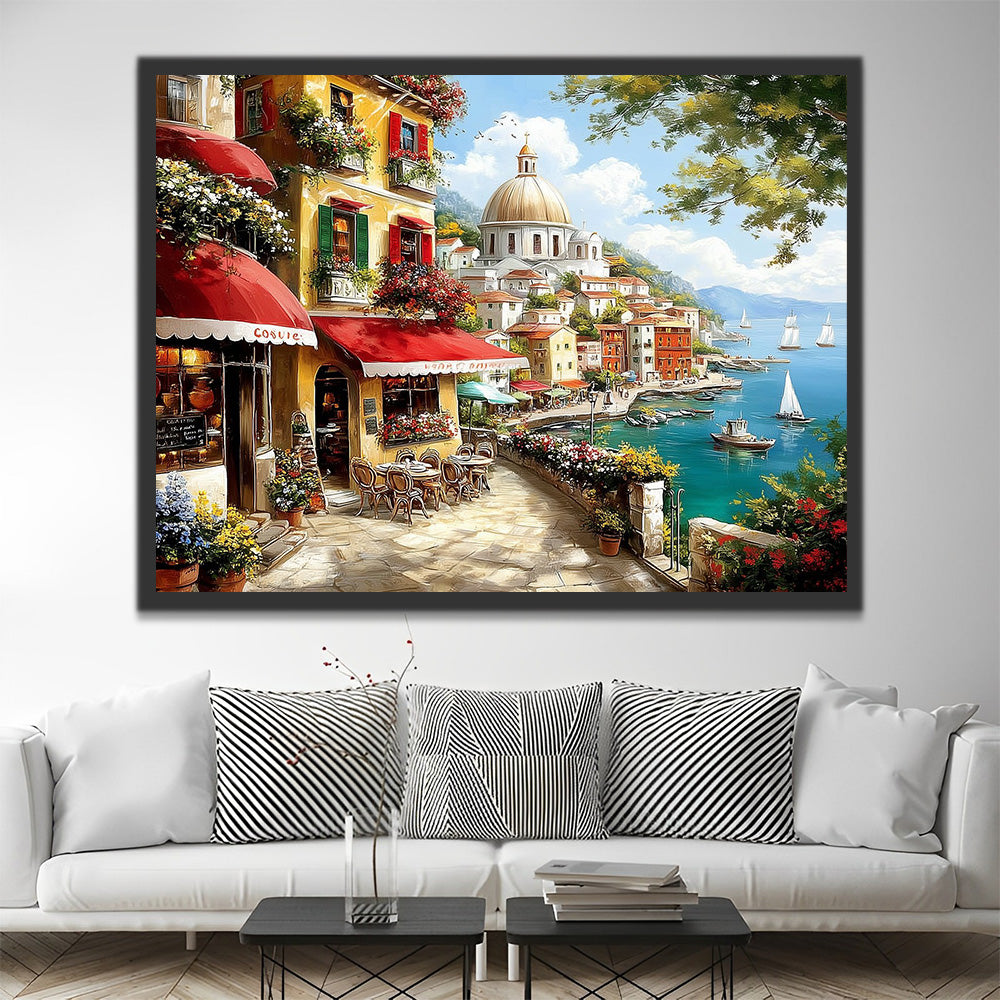 Seaside Shops Paint by Numbers