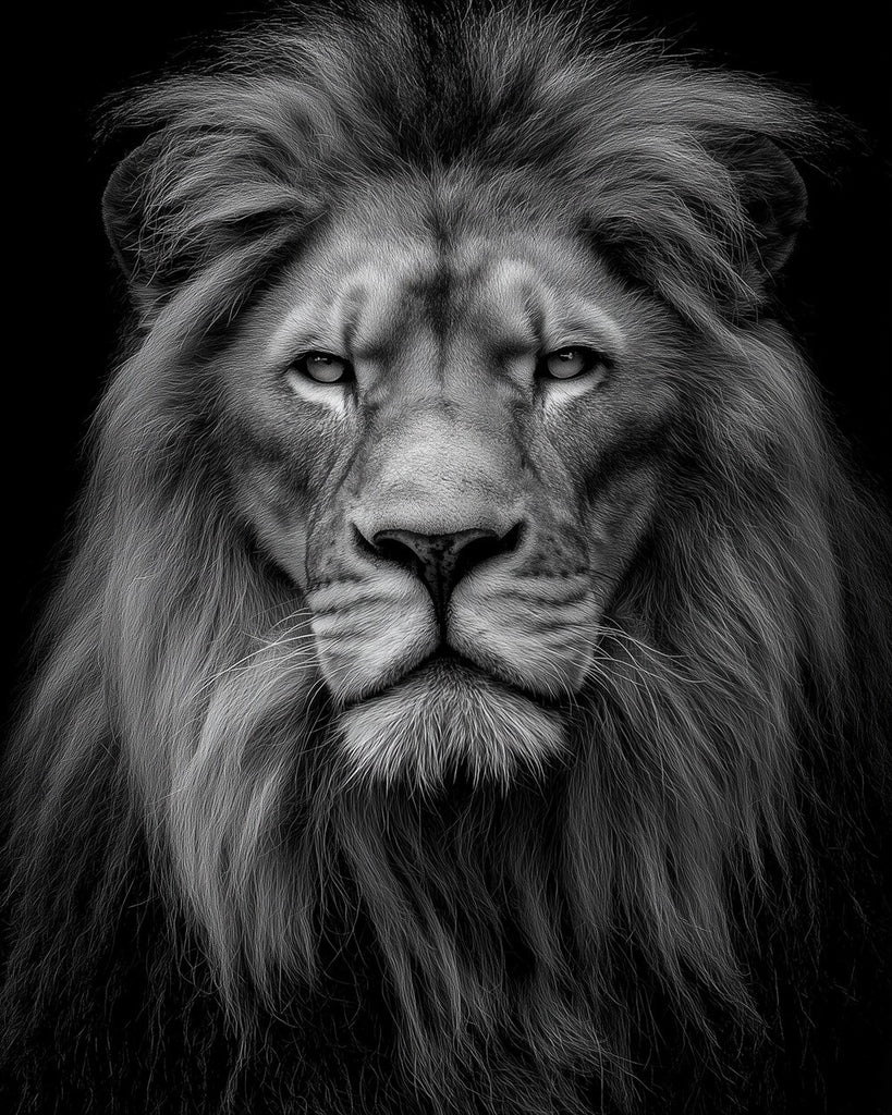 Serious Lion Paint by Numbers