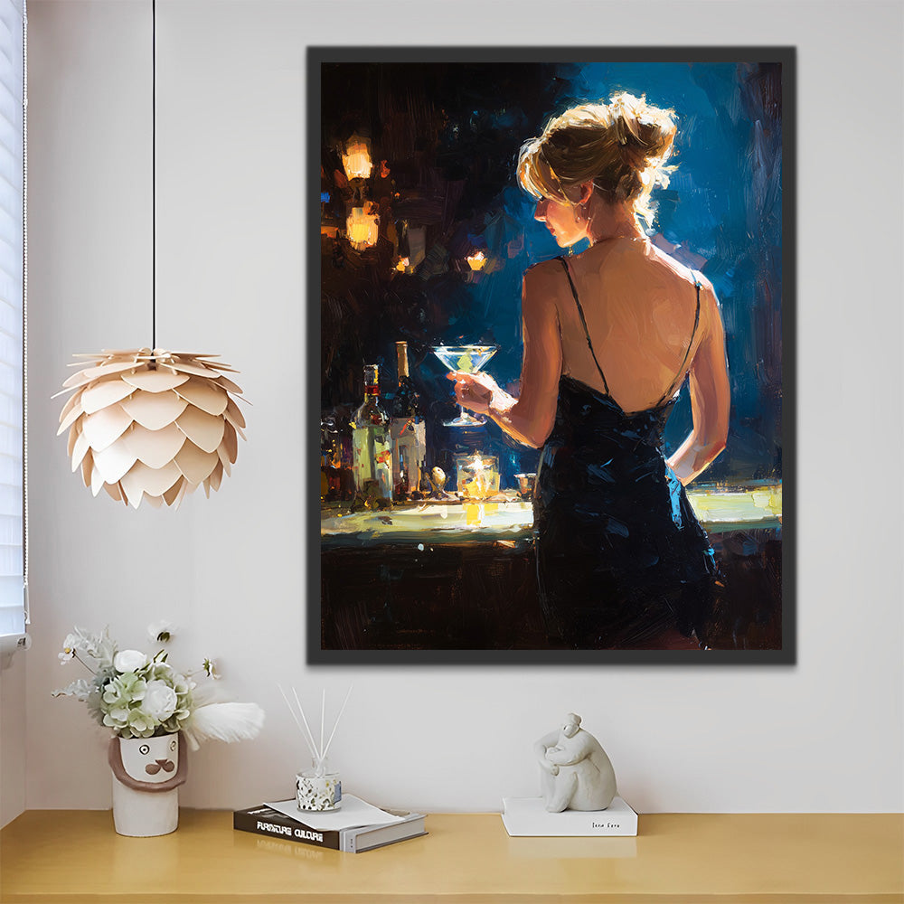 Sexy Woman in the Bar Paint by Numbers