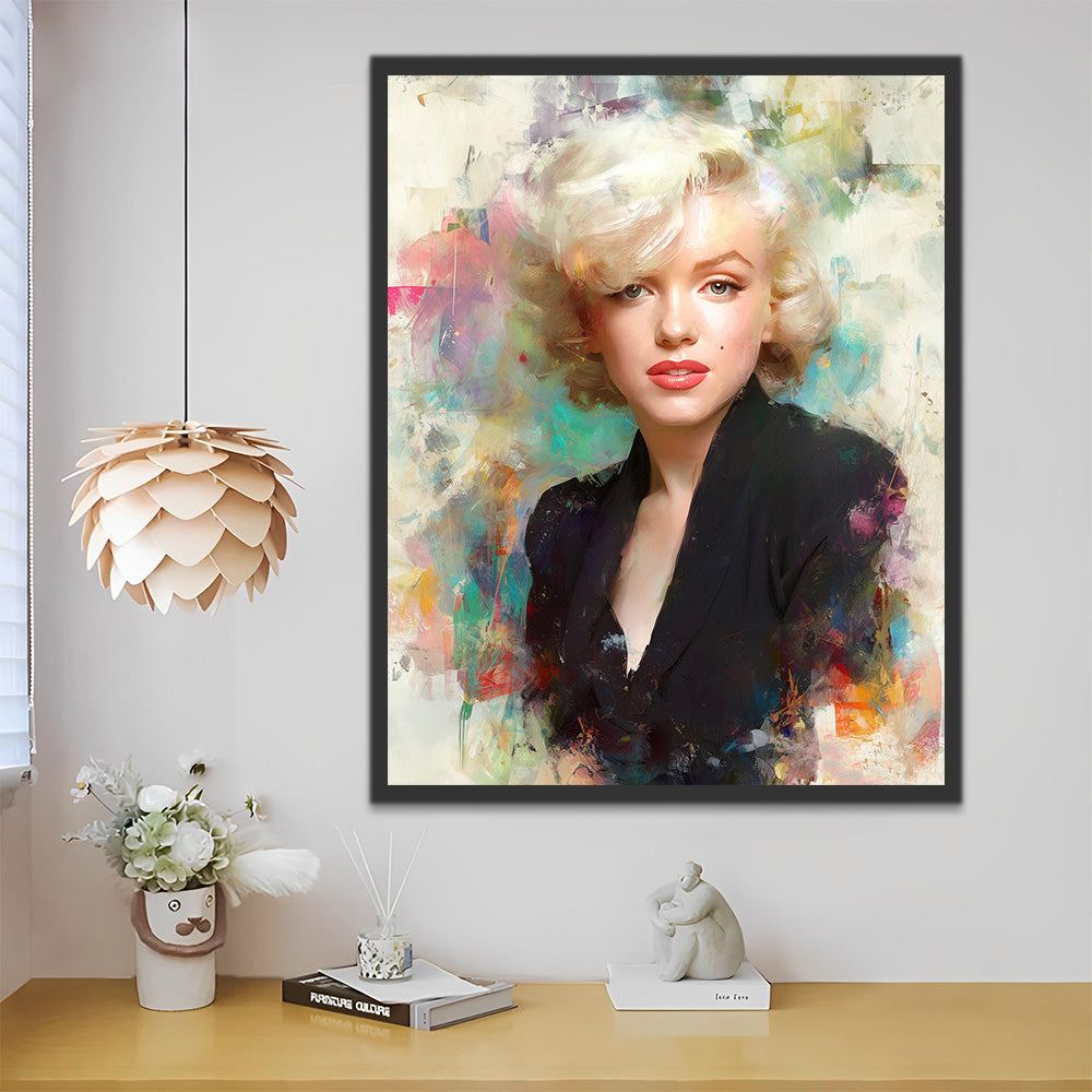 Silver-Haired Marilyn Monroe Paint by Numbers