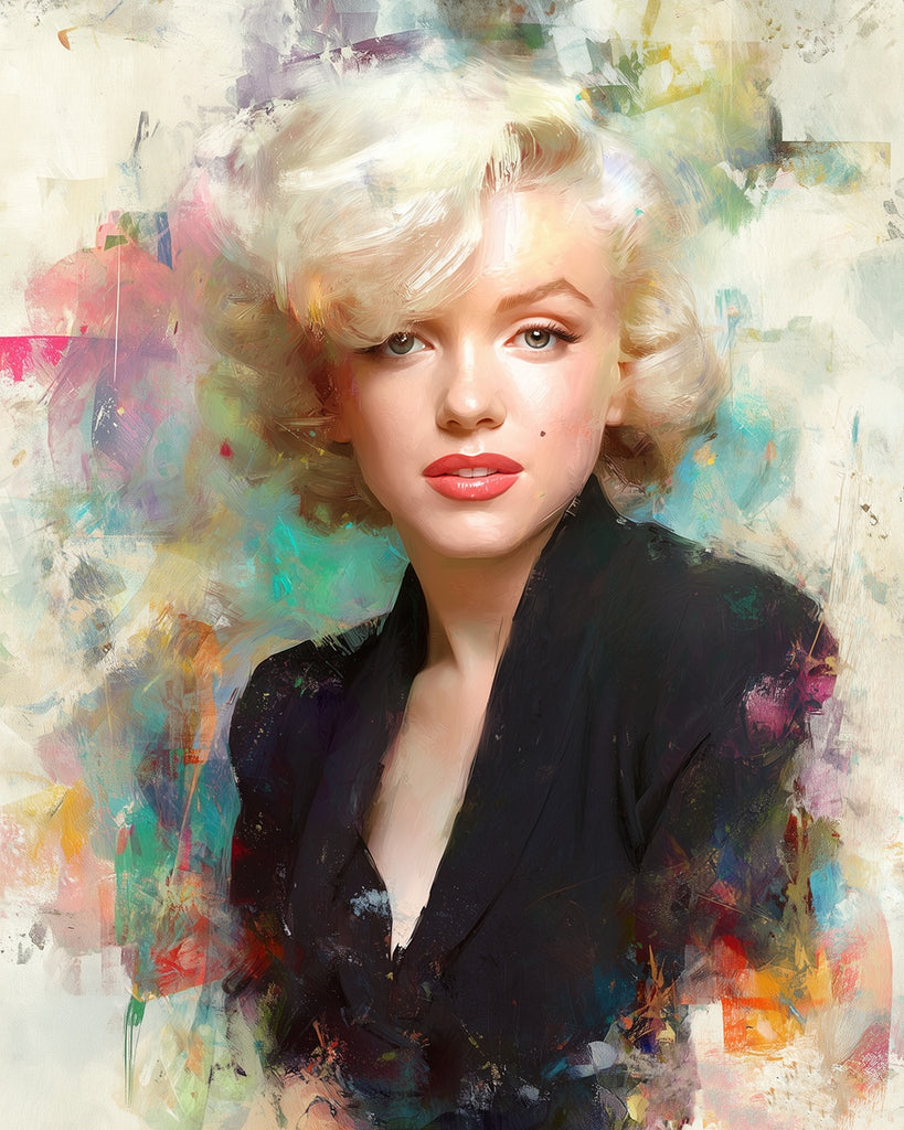 Silver-Haired Marilyn Monroe Paint by Numbers