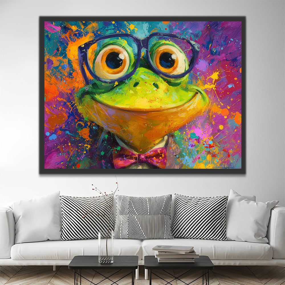Smiling Frog Gentleman Paint by Numbers