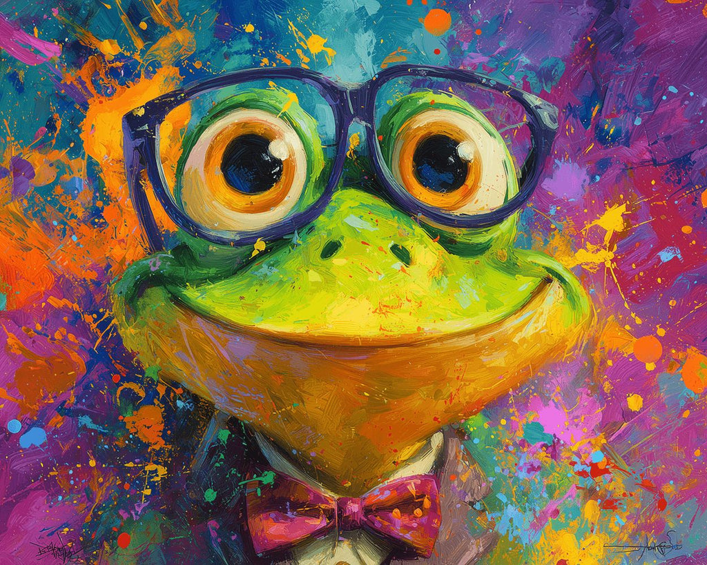Smiling Frog Gentleman Paint by Numbers