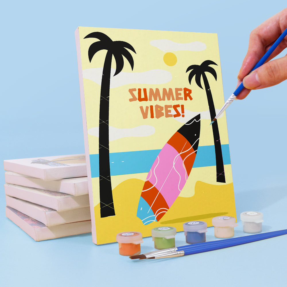 Summer Time! 6 Pieces Mini Paint by Numbers