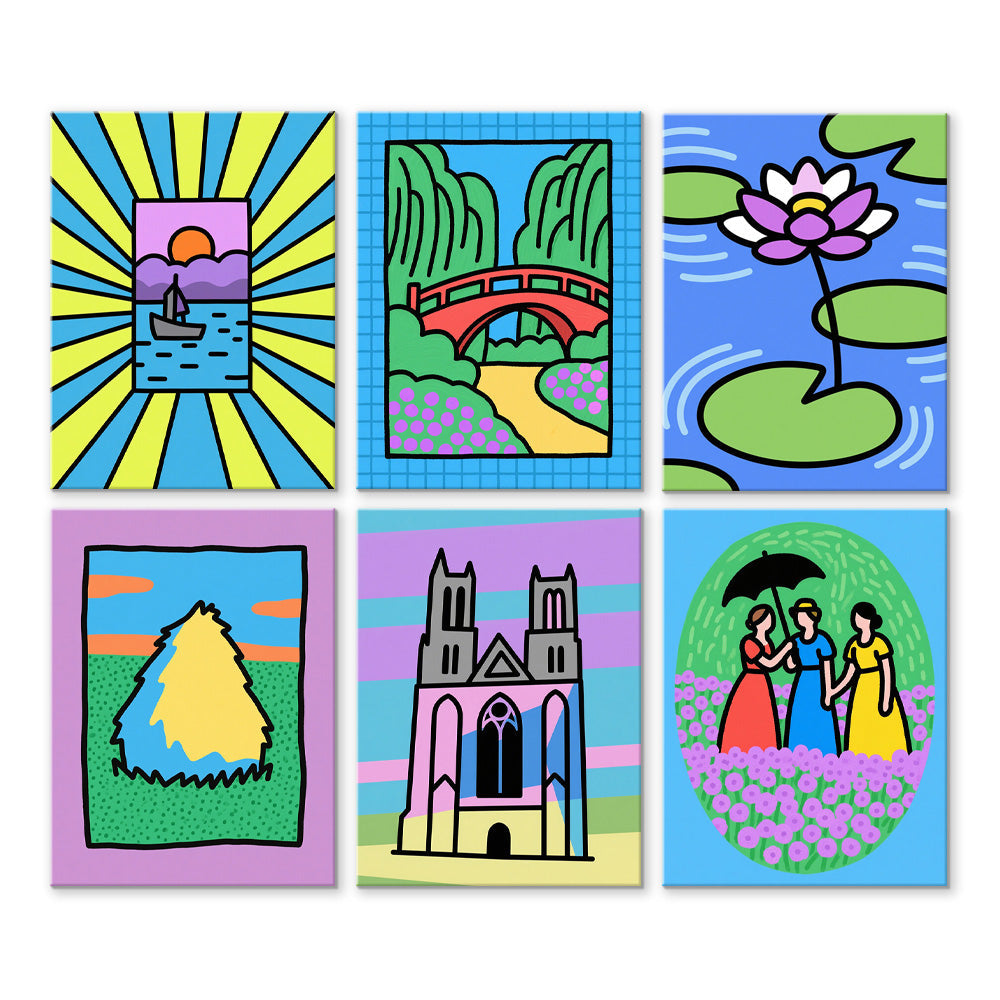 Summer Travel 6 Pieces Mini Paint by Numbers