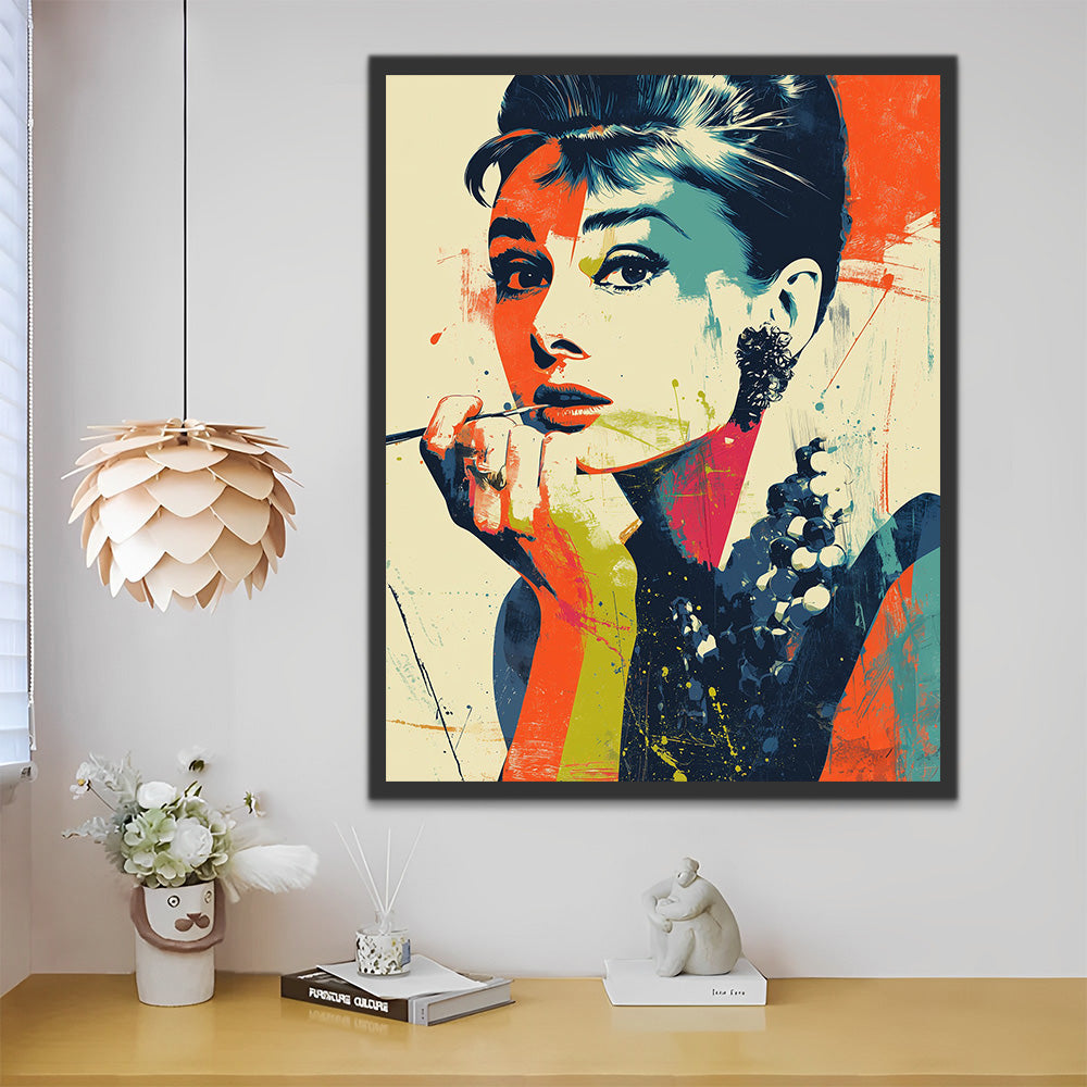 The Beautiful Audrey Hepburn Paint by Numbers