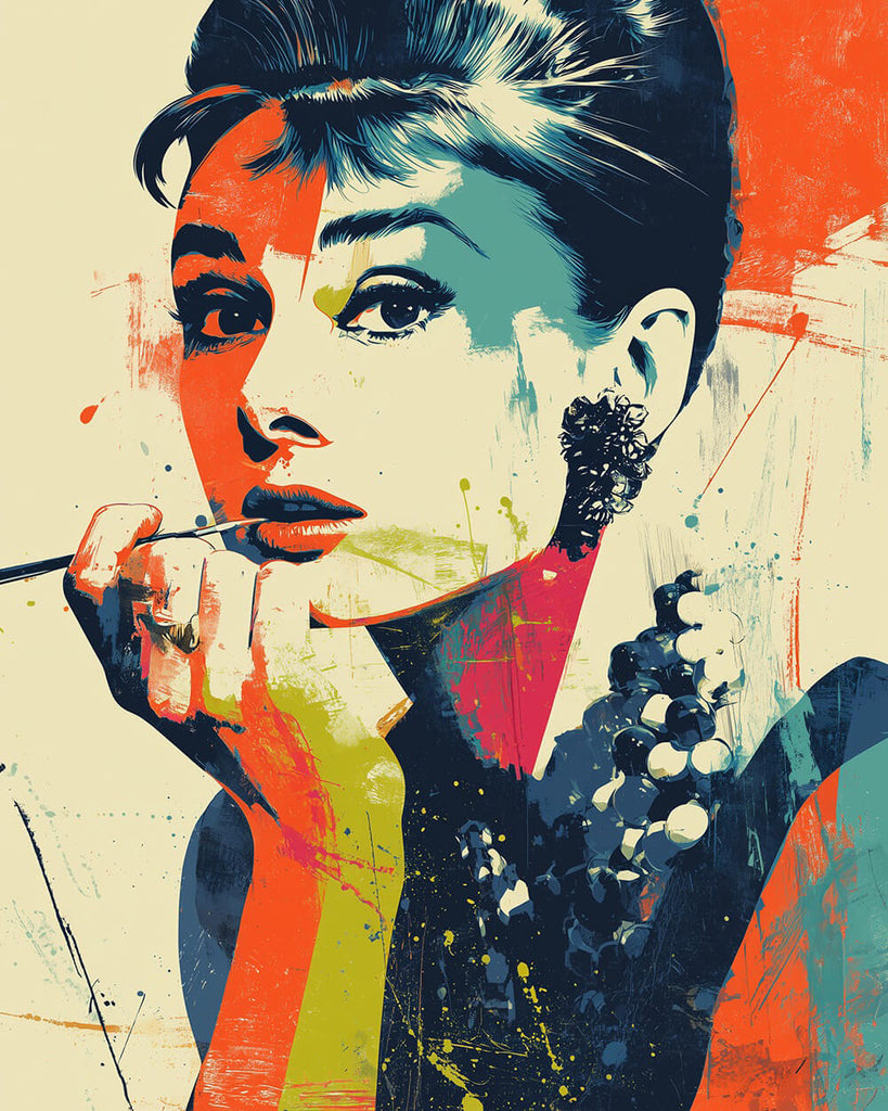 The Beautiful Audrey Hepburn Paint by Numbers