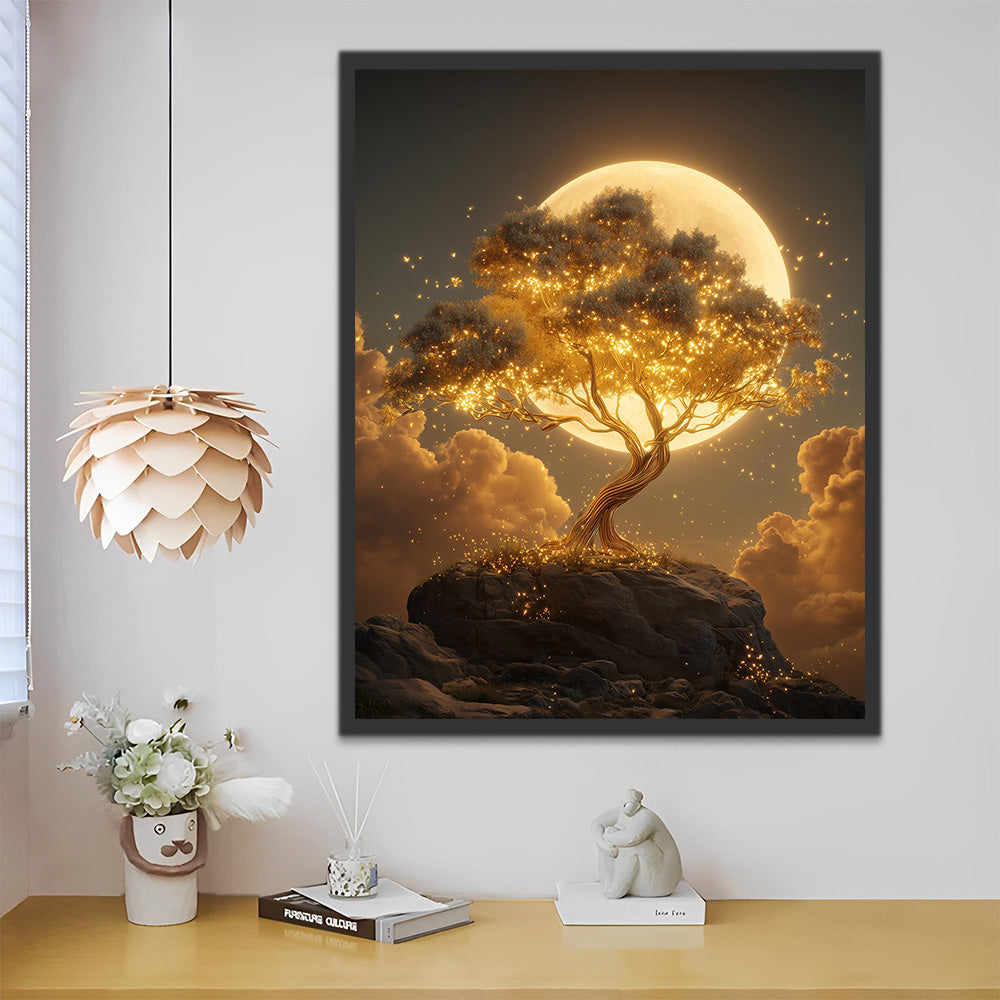 The Moon and the Golden Tree Paint by Numbers