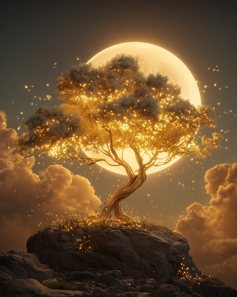 The Moon and the Golden Tree Paint by Numbers