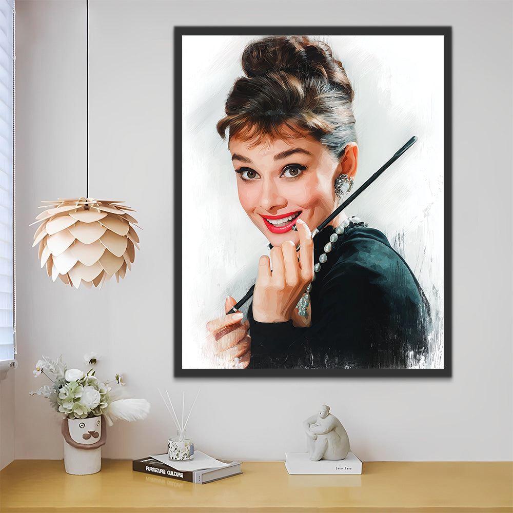 The Playful Audrey Hepburn Paint by Numbers