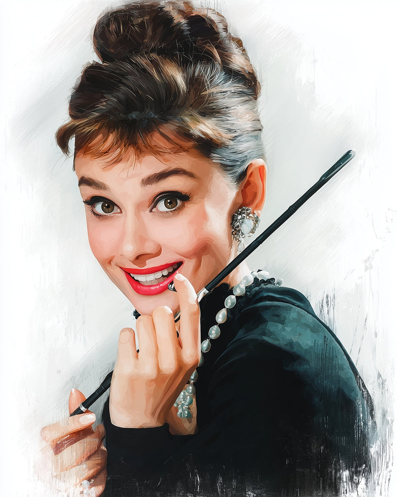 The Playful Audrey Hepburn Paint by Numbers