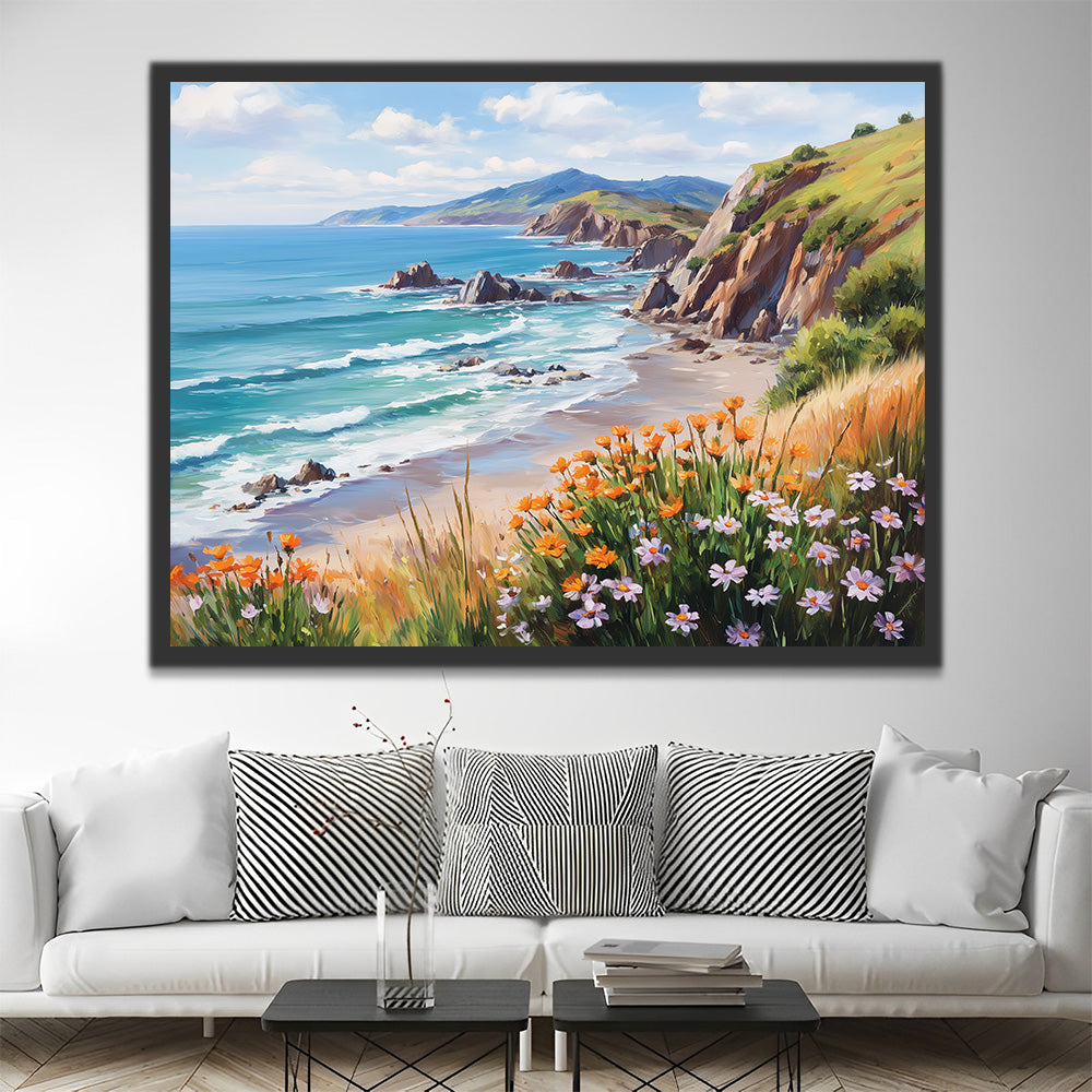 Wildflowers on the Coast Paint by Numbers