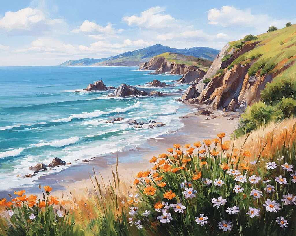 Wildflowers on the Coast Paint by Numbers