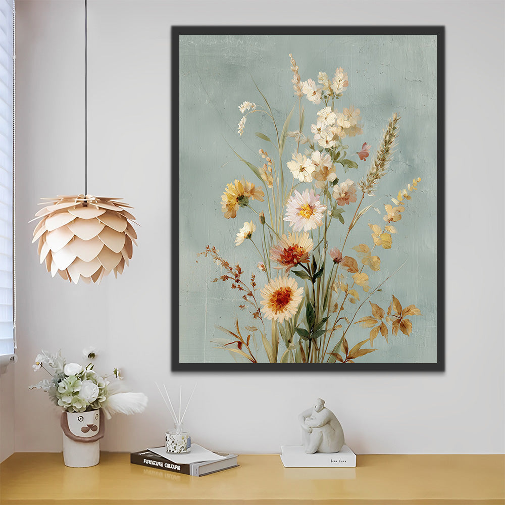 Withered Flowers and Weeds Paint by Numbers