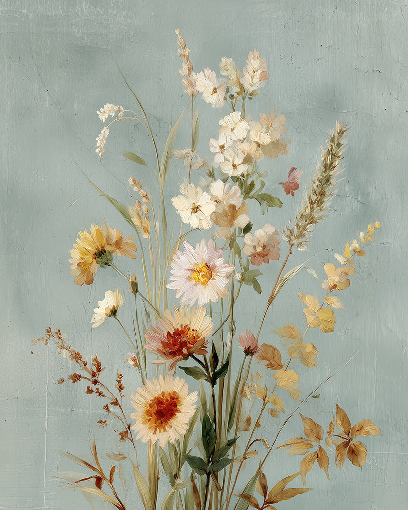 Withered Flowers and Weeds Paint by Numbers