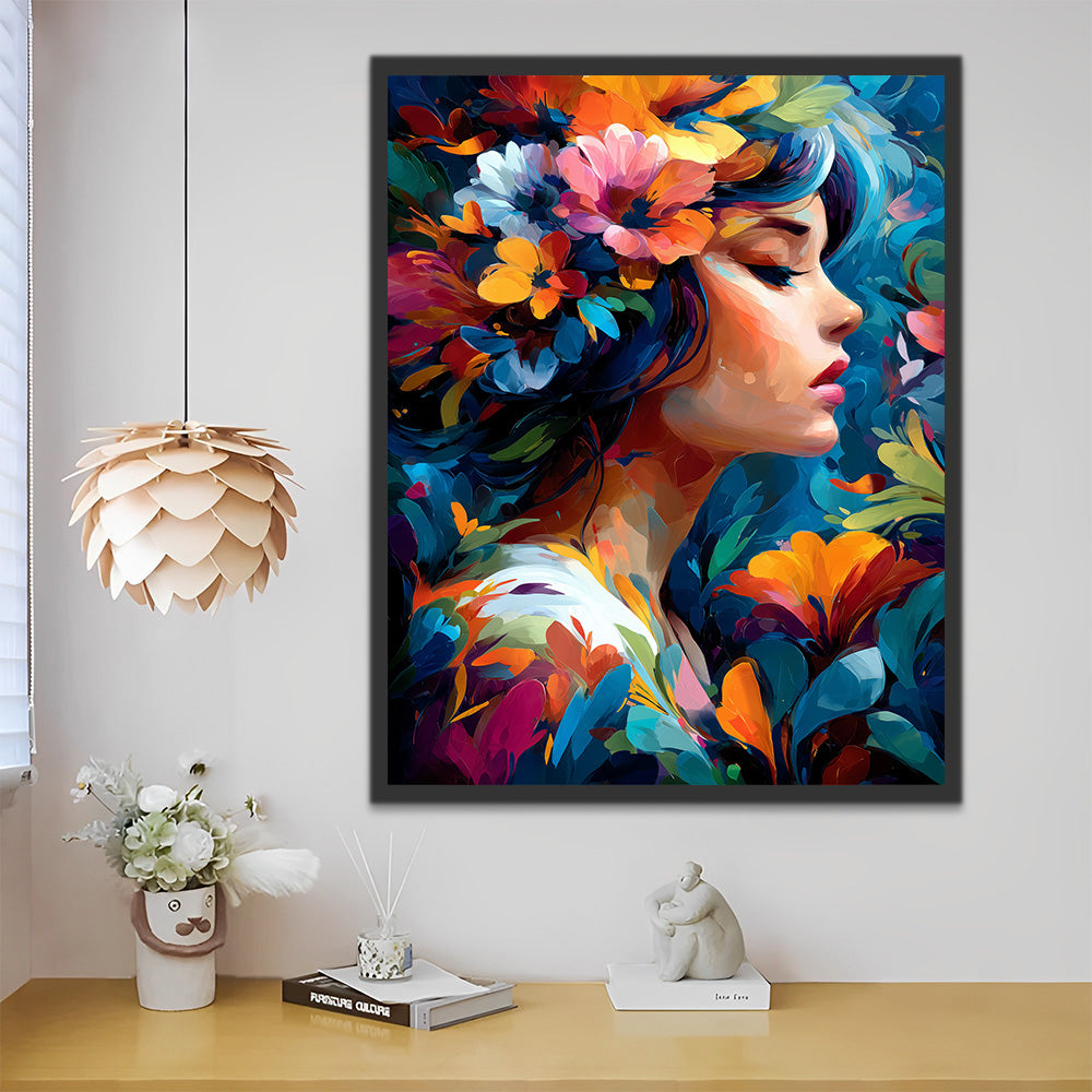 Woman among Flowers Paint by Numbers