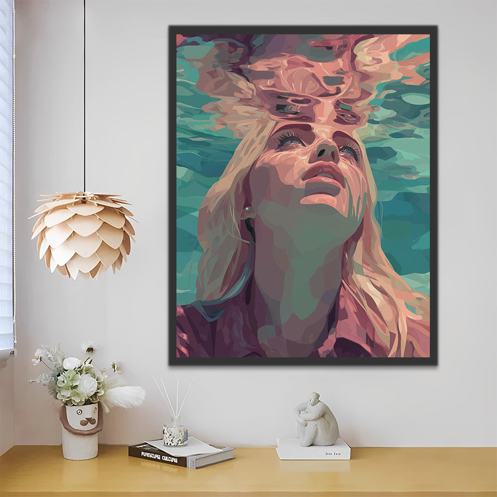 Woman Underwater Paint by Numbers