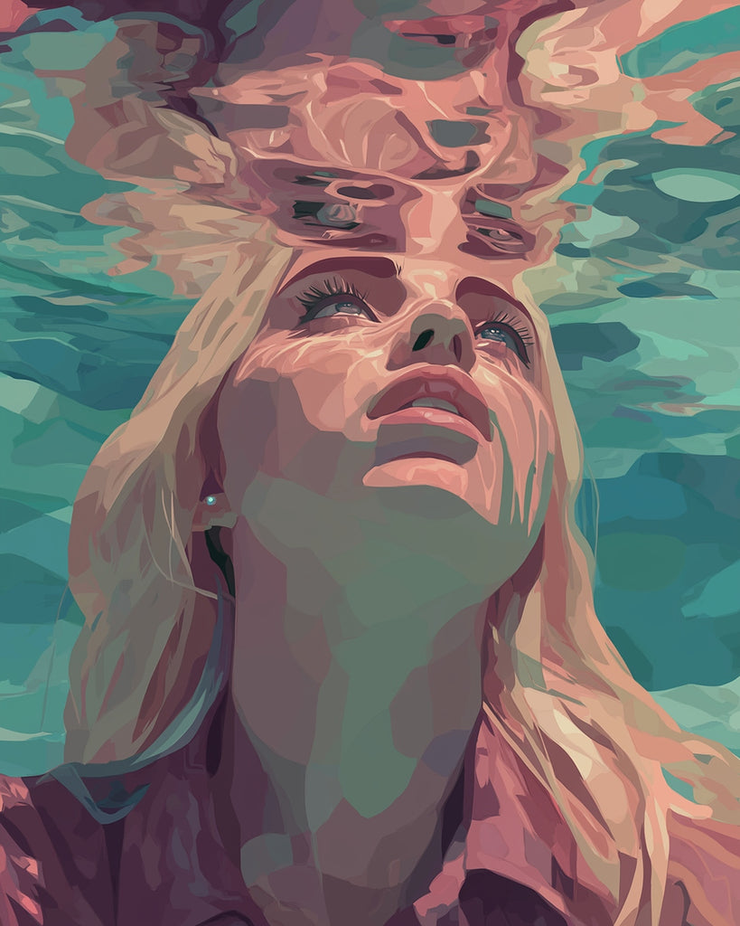Woman Underwater Paint by Numbers