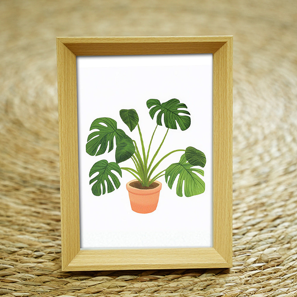 Wood-Colored Photo Frame for Mini Paint by Numbers – Happyforart.com